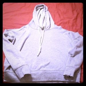 Mossimo Gray Cold Shoulder Hoodie